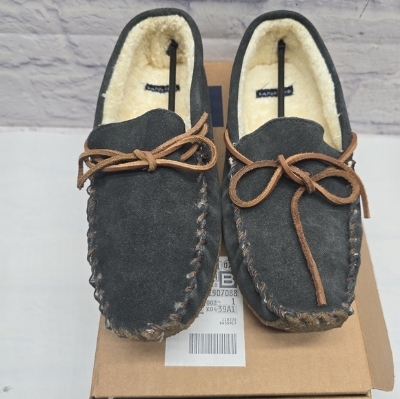 Lands' End Shoes - Lands End Womens Flats Loafers 10B Suede Leather Bow Slip On Driving Shoes